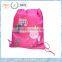 Pig Kid drawstring bag for back to school Green color