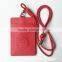 2016 braided PU leather Lanyard with ID pouch