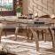 Luxury wooden dining table set antique european style