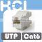 Cat 5e 180Degree UTP Modular Keystone Jack