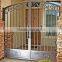 Customized Residential wrought iron/galvanized powder coated steel/Iron Glass Gates