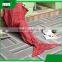Christmas gift super soft Fibers Warm baby kids children crochet blanket mermaid