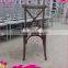 2015 Best Selling stackable wooden cross back chair