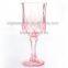 wholesale colorful candle holder crystal long stem wine glass