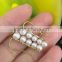 6-8mm Akoya pearl earrings with 14k gold hook earring