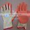 cheap wholesale price Latex coated cotton glove 10 gauge one thread flat finished coating latex examination gloves