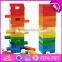 High quality 54 pcs preschool wooden kids playing blocks W13D154