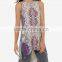 women's paisley printed soft stretch knit tabard