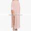 MGOO High Fashion Two Layers Women Chiffon Maxi Skirts Black Pink Women Pleated Skirts Sexy Split 15146A071
