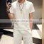 MC1135 2016 linen new arrival no collar classical style stock Summer Men Clothes