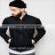 2016 men's cool black two-way zippers waxed biker jacket