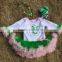 St Patrick romper shamrock baby romper sets kids tutu dresses cotton baby romper baby girls tutu romper baby 2015 wholesale