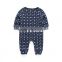 Wholesale long sleeve 100% cotton baby romper jumpsuit