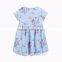 kids short sleeve round neck fancy floral printing cotton t shirts, wholesale kids bulk clothing for tunic tops