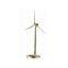Golden Metal Wind Generator Model With Digital Clock