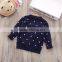 Beautiful dot pattern wool handmade latest designs kids sweater for girls