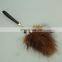 Colorful genuine raccoon fur tail pendant monster key chain for bag