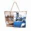 2 in 1 Fashion Transparent Beach Bag Tote Shoulder Clear Bag PVC