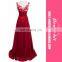 Elegant Transparent Lace Applique Backless Wedding Prom Long Evening Dress