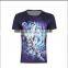 Casual shirt digital sublimation printing 100% cotton t shirt custom print logo and pattern
