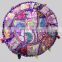 Indian Latest Patchwork Embroidery Design Ottoman Pouf Cover Round Traditional Footstool Cover