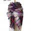 European winter cashmere scarf Plaid Scarf increase double colorful square scarf shawl