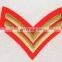Embroidery applique sew on shoulder patch for clothing custom logo