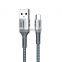 Remax 2.4A 1M fishing braided nylon usb Cable data , c type to c type / lighting for phone iphone 12
