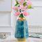 Fashion Wide Mouth European Light Luxury Jingdezhen Blue Ceramic Vase For Indoor Decor