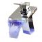 LED Faucet Spout Colorful Bathroom Basin Sink Waterfall Taps Proway LED Waterfall