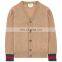 Jacket style pure cashmere v neck cardigan for boys