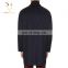Men's Fashion Leather Trim Wool Cashmere Blended Winter Coat