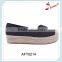 Straw interlayer woman applied slip on cheap canvas flat shoes