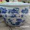 Large Chinese Blue and White Ceramic Flower Pot for Garden Decoration