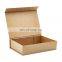 Deluxe shallow kraft ribbon magnet gift ribbon tie box wholesale with magnetic lid