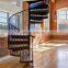CBMMART cheap indoor steel wood spiral staircase prices