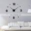 wholesale modern home decorative wall mounted watches frameless sticker 3d DIY wall clocks