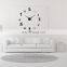 Modern Home Office Room Art Decor Decal removable 3d diy surface metal sticker wall clock