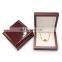 Costom Hot sell custom natural red wooden jewelry necklace box