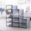 Wholesales Multifunctional Custom Drop Front  Innovative  Household Transparent  Folding Space Saver Shoe Sneaker  Box Plastic