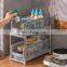Slim Space Saving Table Kitchen Accessories Pantry Storage Basket Foldable Slide Plastic Spice Rack Storage Holders & Racks