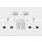UK Smart Power Two Outlet Receptacle Zigbee Wall Plug Small Building Automation System