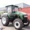 4x4 wheel drive 110hp farm tractor platr forke,4 in one bucket mini tractor with front end loader and backhoe