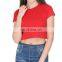 New Street Wear Casual High Quality Soft 100% Cotton Sexy Crop Top Shirts