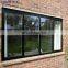 Residential aluminum profile sliding window alloy black frame glass windows