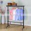 Heavy duty mobile portable clothes rail rack with wheels