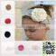 2015 Hot Sale Children Rose Hair Accessories 17 Color Baby Girls Chiffon Flower Lace Elastic Headband MY-AE0005