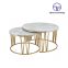 Factory price gold stainless steel coffee table