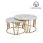 Factory price gold stainless steel coffee table