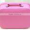 Pink Leather Girl cosmetic train case,custom Leather makeup carrying box,Beauty vanity artist case